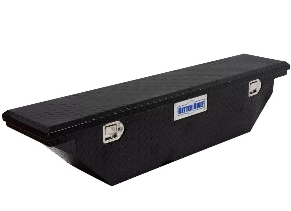 73210285 – BETTER BUILT Tool Box, Crossover Slim Low Profile Single Lid Diamond Tread Gloss Black Aluminum 12-1/2 Inc...